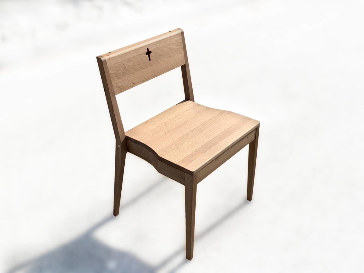 Stackable church chair ZOE wooden. Manufacturer Zoe ChurchChair.eu